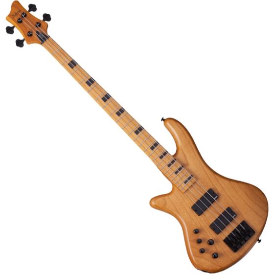 Schecter Session Stiletto-4 Left-Handed Electric Bass in Aged Natural Finish, 2854