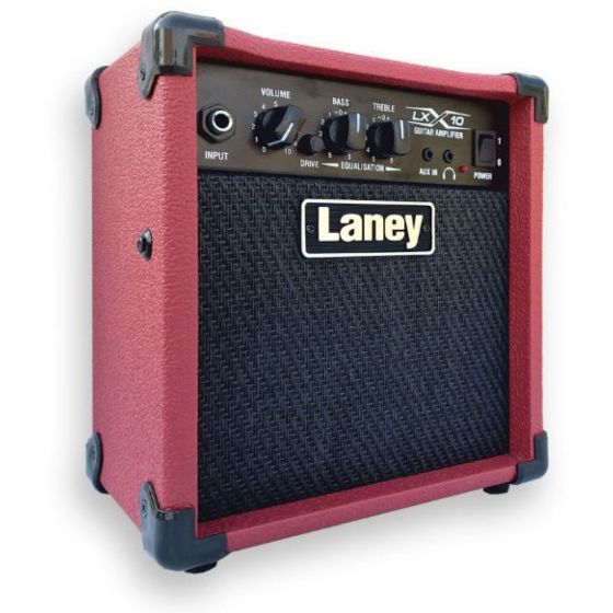 Laney LX 10W Electric Guitar Combo Amp 1x5 with Drive LX10 RD, LX10 RD