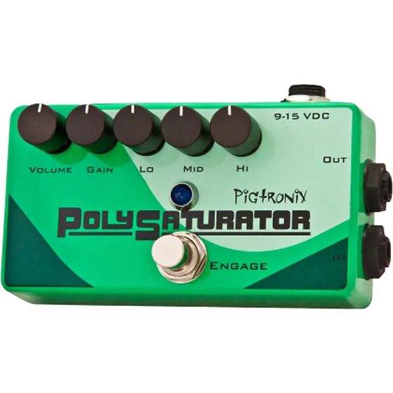 Pigtronix PolySaturator Multi-stage Distortion with 3-Band Active EQ Guitar Pedal, PSO