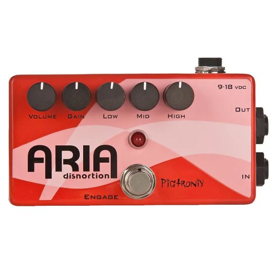 Pigtronix Aria Disnortion Diode Clipping Overdrive with 3-Band Active EQ Guitar Pedal, XES