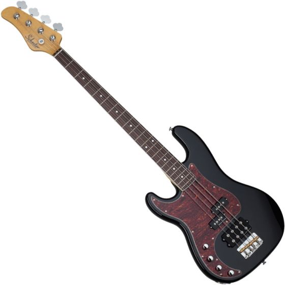 Schecter Diamond-P Plus Left-Handed Electric Bass in Gloss Black Finish, 2860