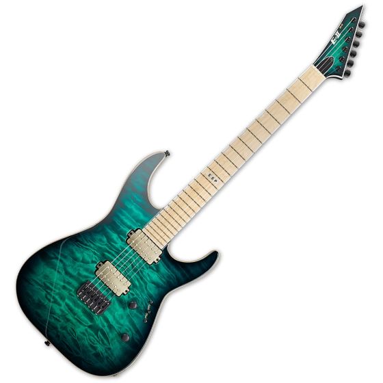 ESP E-II M-II NT Electric Guitar Black Turquoise Burst, EIIMIINTHSBLKTB