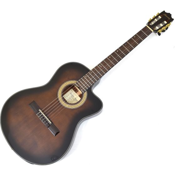 Ibanez GA35TCE Thinline Classical Acoustic Electric Guitar Dark Violin Sunburst B-Stock 1408, GA35TCEDVS.B 1408