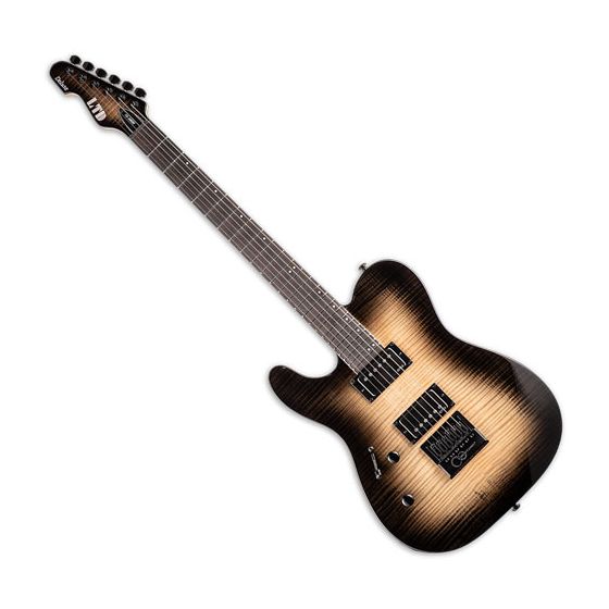 ESP LTD TE-1000 Evertune Left-Handed Electric Guitar Black Natural Burst, LTE1000ETFMBLKNBLH