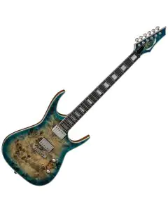 Dean Exile Select Burled Poplar Top Guitar in Satin Turquoise Burst, EXILE BRL STQB