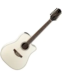 Takamine GD37CE-12 String Acoustic Electric Guitar Pearl White, TAKGD37CE12PW