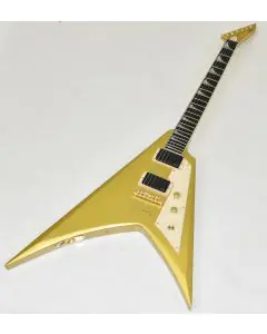 ESP LTD KH-V Kirk Hammett Signature Guitar Metallic Gold 0282, LKHVMGO