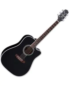 Takamine EF341SC Legacy Series Acoustic Guitar in Gloss Black Finish, TAKEF341SC