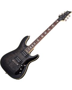 Schecter Omen Extreme-6 Electric Guitar in See-Thru Black Finish, 2025