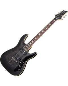 Schecter Omen Extreme-6 Electric Guitar in See-Thru Black Finish, 2025