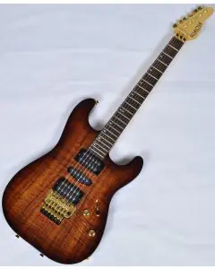 Schecter CET Koa Top USA Custom Shop Electric Guitar Tobacco Burst, USACETKTB
