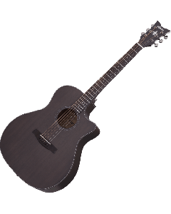 Schecter Orleans Studio Acoustic Guitar in Satin See Thru Black Finish, 3713