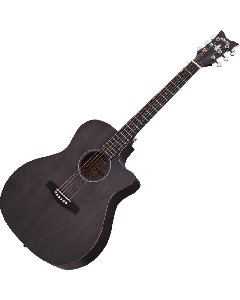 Schecter Deluxe Acoustic Guitar in Satin See Thru Black Finish, 3716
