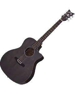 Schecter Deluxe Acoustic Guitar in Satin See Thru Black Finish, 3716