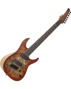 Schecter Reaper-7 Multiscale Electric Guitar in Satin Inferno Burst, 1511