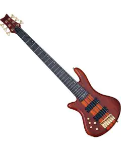 Schecter Stiletto Studio-6 Left-Handed Electric Bass Honey Satin, 2790