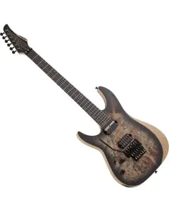 Schecter Reaper-6 FR-S Left Handed Electric Guitar in Satin Charcoal Burst, 1514