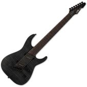ESP LTD M-1007 Multi-Scale 7 String Electric Guitar See Thru Black Satin, LM1007MSFMSTBLKS