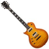 ESP LTD EC-1000T Left Handed Electric Guitar Honey Burst Satin, LEC1000TFMHBSFLH