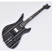 Schecter Synyster Custom-S Electric Guitar Gloss Black Silver Pin Stripes B-Stock 0900, SCHECTER1741
