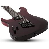 Schecter Reaper-7 Elite Multiscale Lefty Guitar Blood Burst, 2185