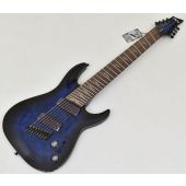 Schecter Omen Elite-8 Multiscale Guitar See Thru Blue Burst, 2467