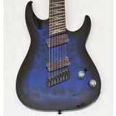 Schecter Omen Elite-7 Multiscale Guitar See-Thru Blue Burst, 2464