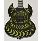 Wylde Audio Barbarian Green Psychic Bullseye Guitar B stock 0051, WYLDE4543