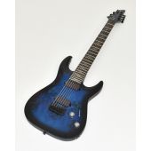 Schecter Omen Elite-7 Guitar See-Thru Blue Burst B-Stock 2493, 2458