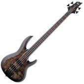 ESP LTD B-4E Burled Poplar Electric Bass Charcoal Burst Satin, LB4EBPCHBS