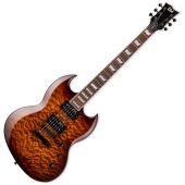 ESP LTD VIPER-256QM Guitar Dark Brown Sunburst, LVIPER256QMDBSB
