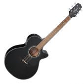 Takamine GF30CE-BLK G-Series G30 Cutaway Acoustic Electric Guitar in Black Finish, TAKGF30CEBLK