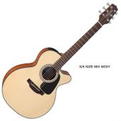 Takamine GX18CE-NS G-Series Mini Acoustic Guitar in Natural Finish, TAKGX18CENS
