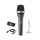 AKG D5 Stage Pack - XLR/XLR Cable and Full Size Microphone Stand With Boom