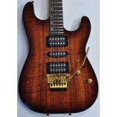 Schecter CET Koa Top USA Custom Shop Electric Guitar Tobacco Burst, USACETKTB