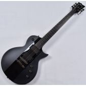 ESP LTD Deluxe EC-1000 Electric Guitar in Satin Black with Gloss Stripe, EC-1000 Black Stripe