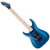 ESP LTD MH-103QM Left Handed Guitar in See-Through Blue B-Stock, MH-103QM STB LH