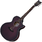 Schecter Orleans Stage Acoustic Guitar in Vampyre Red Burst Satin Finish, 3710