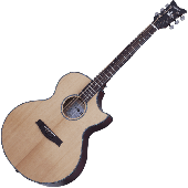 Schecter Orleans Stage Acoustic Guitar in Natural Satin/Vampire Red Satin Back Finish, 3711
