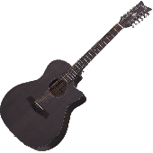 Schecter Orleans Studio-12 Acoustic Guitar in Satin See Thru Black Finish, 3714