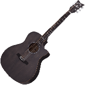 Schecter Deluxe Acoustic Guitar in Satin See Thru Black Finish, 3716