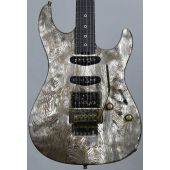 ESP Exhibition Limited Snapper-CTM FR Sand-Blast Maziora Gold Leaf Electric Guitar, EEX1742