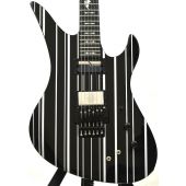 Schecter Synyster Custom-S Electric Guitar Gloss Black Silver Pin Stripes B-Stock 1681