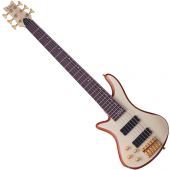 Schecter Stiletto Custom-6 Left-Handed Electric Bass Gloss Natural, 2544