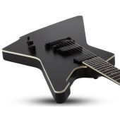 Schecter E-1 SLS Elite Evil Twin Electric Guitar in Satin Black, 1343