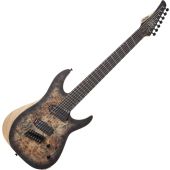 Schecter Reaper-7 Multiscale Electric Guitar in Satin Charcoal Burst, 1509