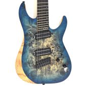 Schecter Reaper-7 Multiscale Electric Guitar in Satin Sky Burst, 1510
