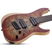 Schecter Reaper-7 Multiscale Electric Guitar in Satin Inferno Burst, 1511