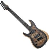 Schecter Reaper-7 Multiscale Left Handed Electric Guitar in Satin Charcoal Burst, 1515