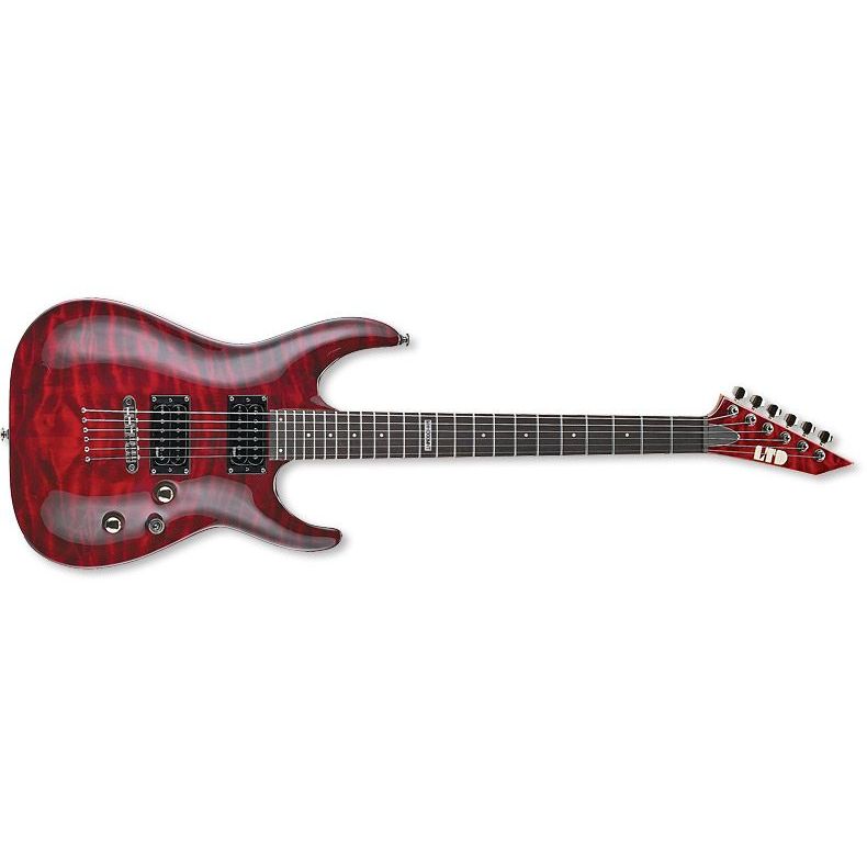 ESP LTD MH100QMNT Guitar in SeeThrough Black Cherry